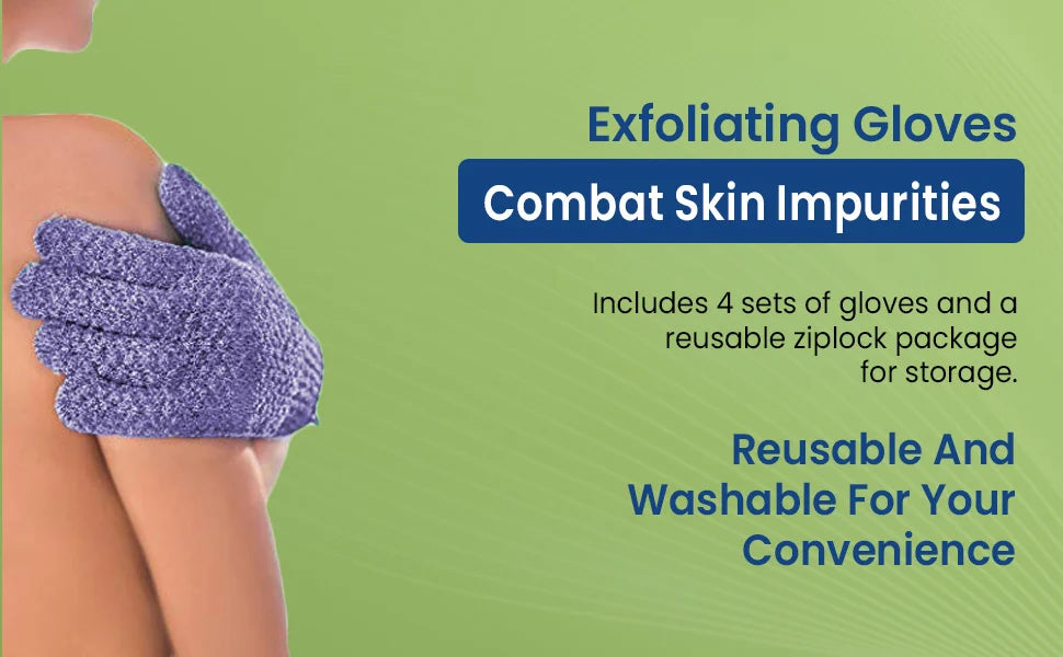 Colorful Exfoliating Gloves 1-10 Pack – Double-Sided Bath Gloves for Spa, Massage & Body Scrubs