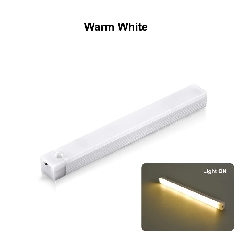 Wireless Motion Sensor LED Bar Light – USB-C Rechargeable, Magnetic Cabinet Lamp, 3 Color Temps, 4 Sizes