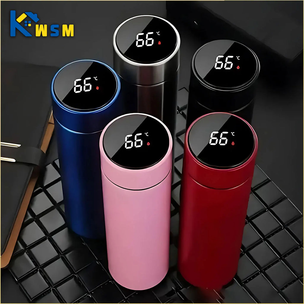 Trebalena 500ml Temperature Display Vacuum Thermos Bottle – 304 Medical-Grade SS, 24Hr Hot & Cold, Touch Temp Lid, 8 Colors