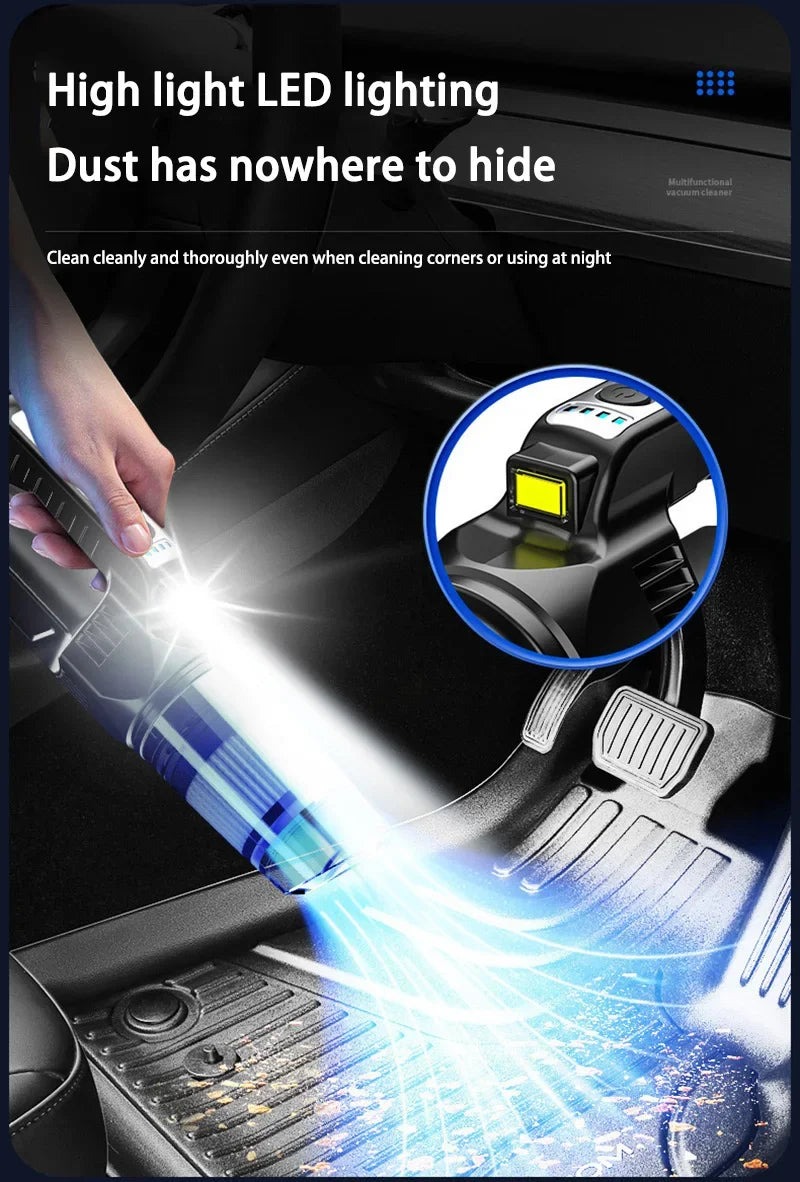 Lenovo Wireless Handheld Vacuum Cleaner — Strong Suction for Home, Car, Carpet, Window, Crevice & Groove Cleaning