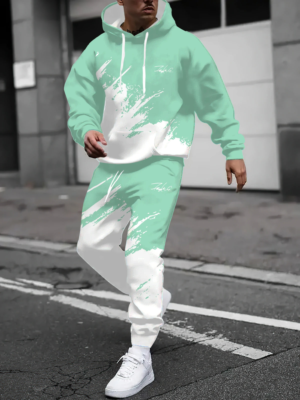 Men's 3D Print Hoodie & Jogger Pants Set – Spring Autumn Street Co-Ord