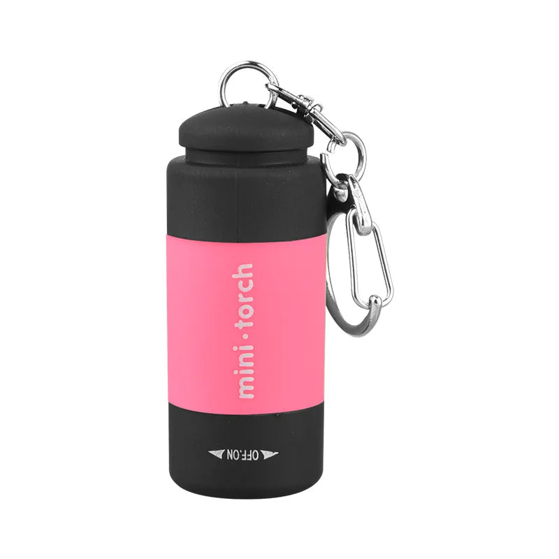 USB Mini Keychain Flashlight – Rechargeable EDC Torch, Waterproof, 16 Colors, Pocket-Sized LED Light