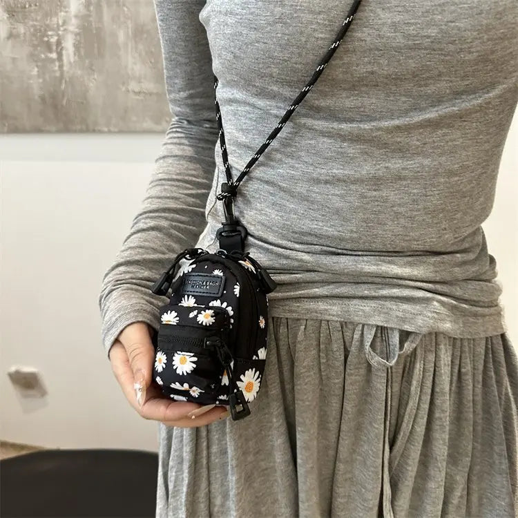 Women Small Bag Mini Lipstick Headphones Trendy Fashionable Pendant Bag Simple Niche Design Fabric Single-shoulder Crossbody Bag
