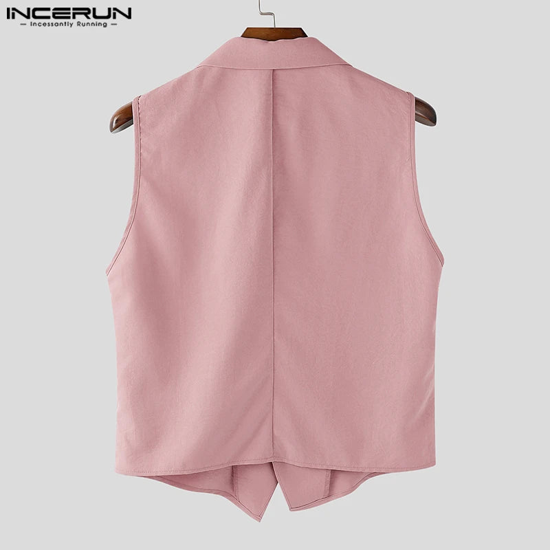 Men's Sleeveless Tank Top & Button-Fly Long Pants 2-Piece Set – Solid Color Streetwear