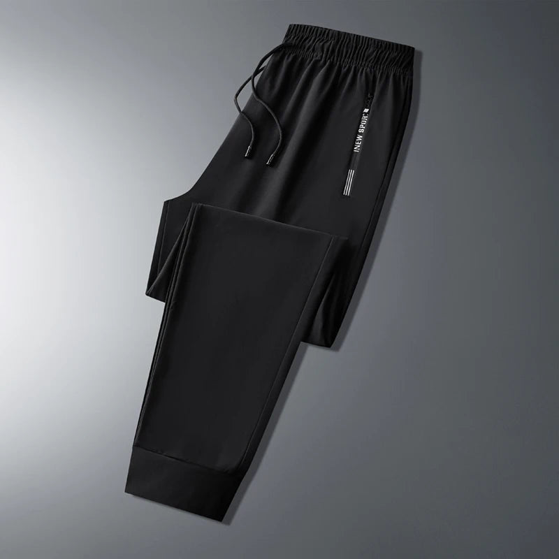 Men's Ice Silk Wide Leg Casual Pants — Lightweight Breathable Trousers