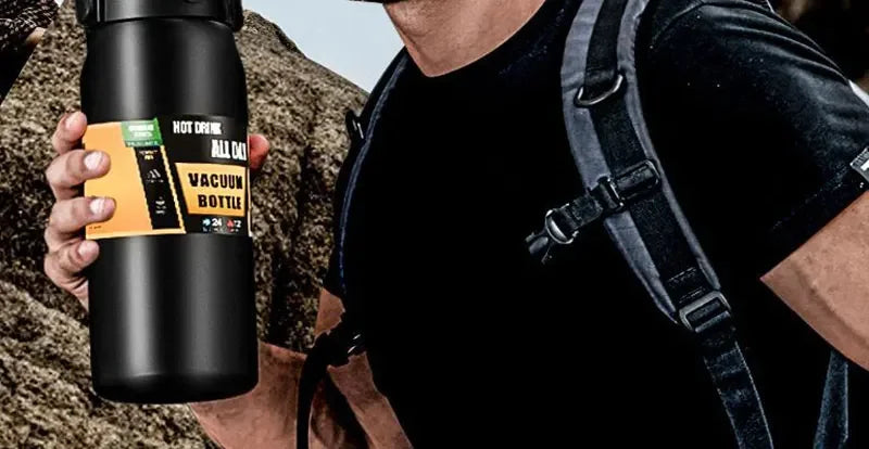 Large Capacity Vacuum Thermos Bottle with Handle & Straw – 304 SS, 6–12Hr Insulated, 800ml–1500ml, 16 Colors