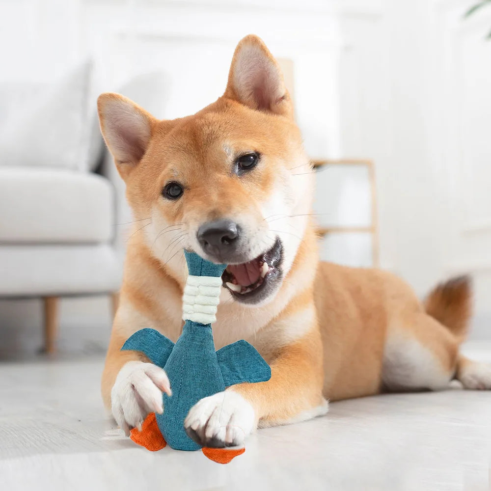 Geese Squeaky Chew Toy for Dogs & Cats