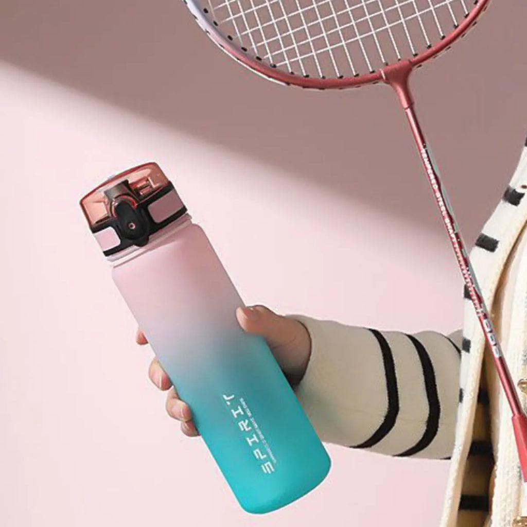 WIFEFUN Gradient Water Bottle 600ml/750ml/1000ml – BPA-Free PC, One-Button Flip Lid, Leakproof, Outdoor & Gym