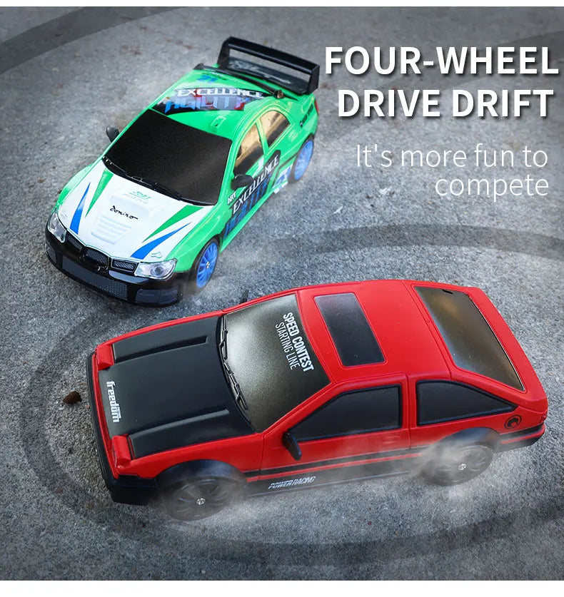 1:24 Scale 4WD RC Drift Car – 20KM/H High Speed LED Racing Vehicle