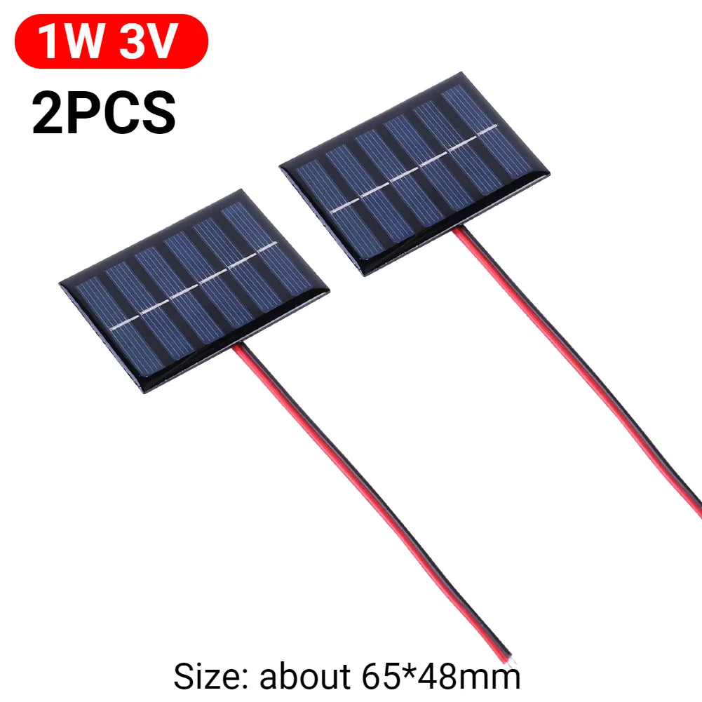 Mini Polysilicon Solar Panel Module – 0.3W to 5W DIY Solar Battery Charger for Garden Lights & Pumps