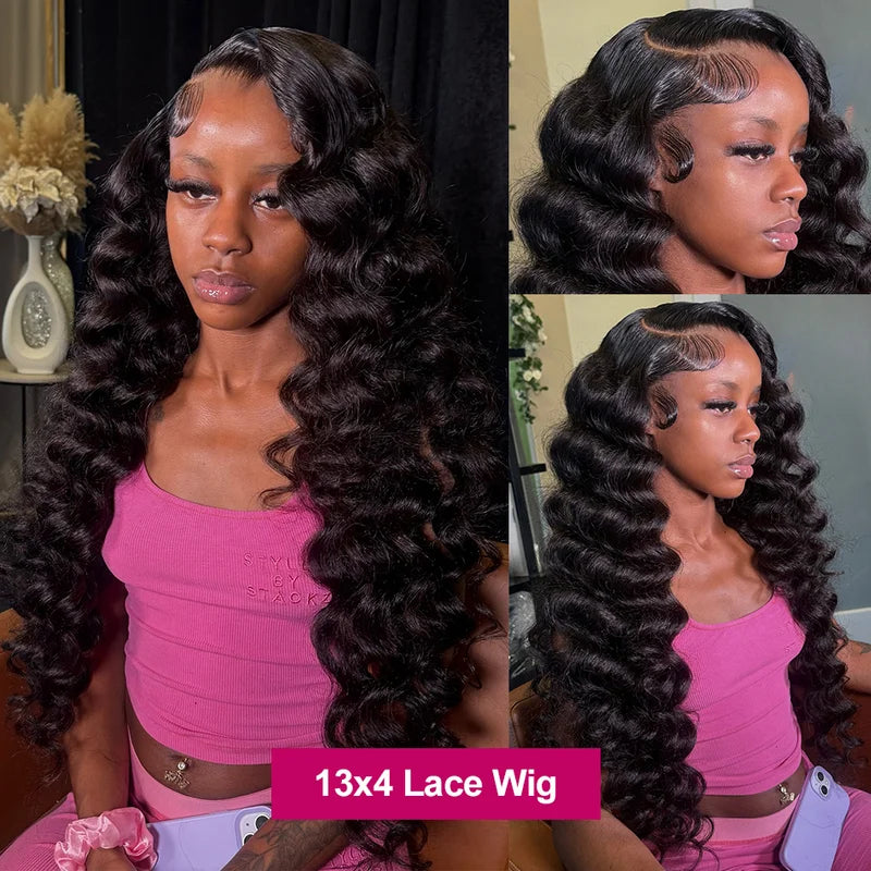30–40 Inch Loose Deep Wave Lace Front Wig | 13x4 13x6 5x5 HD Lace 250 Density Brazilian Human Hair