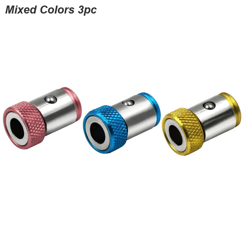 Magnetize Any Bit. Instantly. — 1/4" Magnetic Ring Screwdriver Bit Holder | Strong Magnetizer, Aluminum Alloy, Removable Adapter, 1pc, 3pc & 6pc
