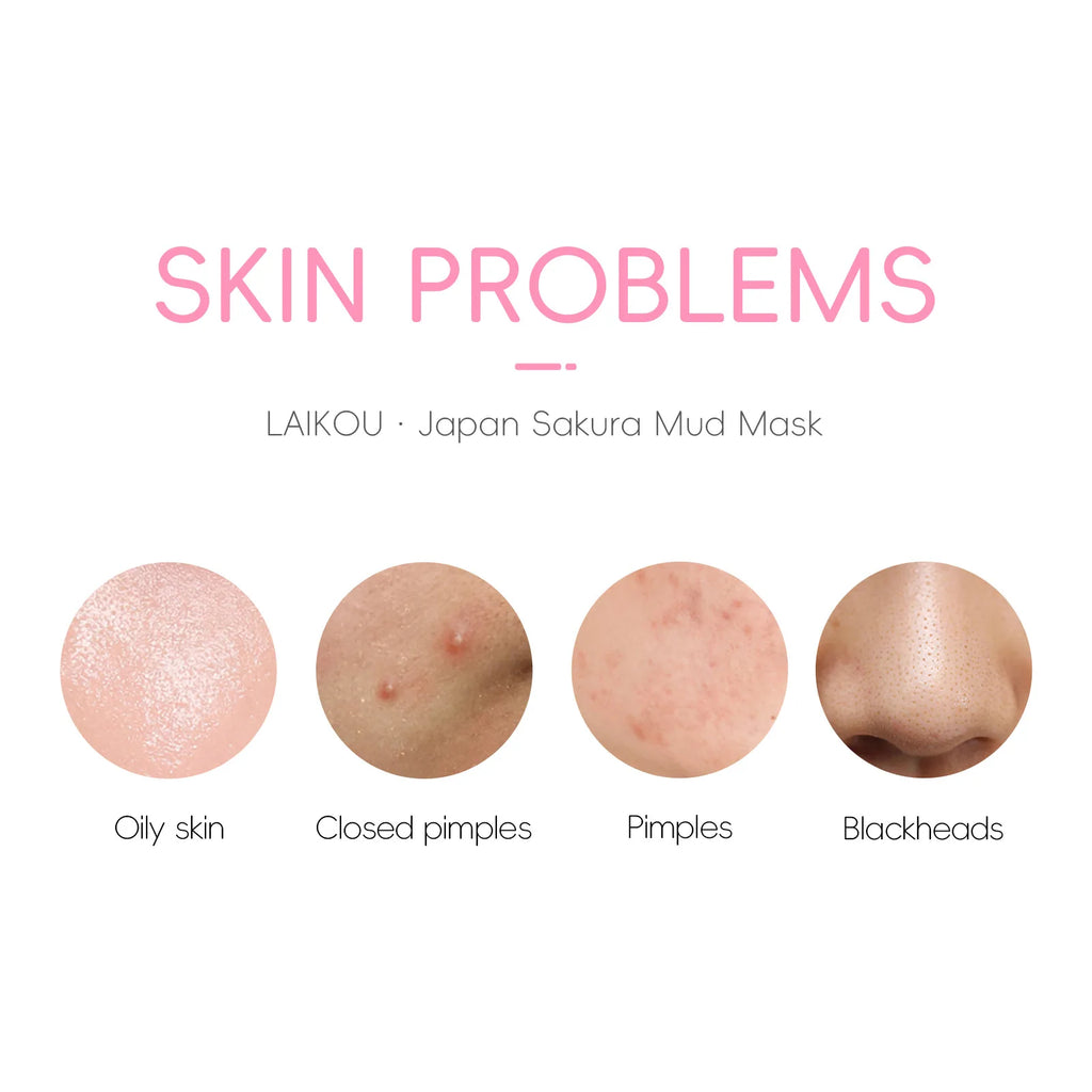 LAIKOU Sakura Clay Deep Cleansing Face Mask — Oil Control & Pore Refining