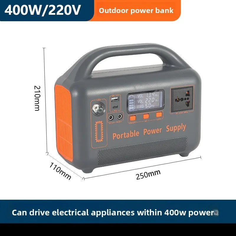 400W Portable Power Station — High-Capacity Solar Generator for Camping & Emergency
