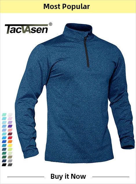 TACVASEN Men's Hooded Fleece Jacket – Full-Zip Windproof Warm Work Coat for Outdoor & Office