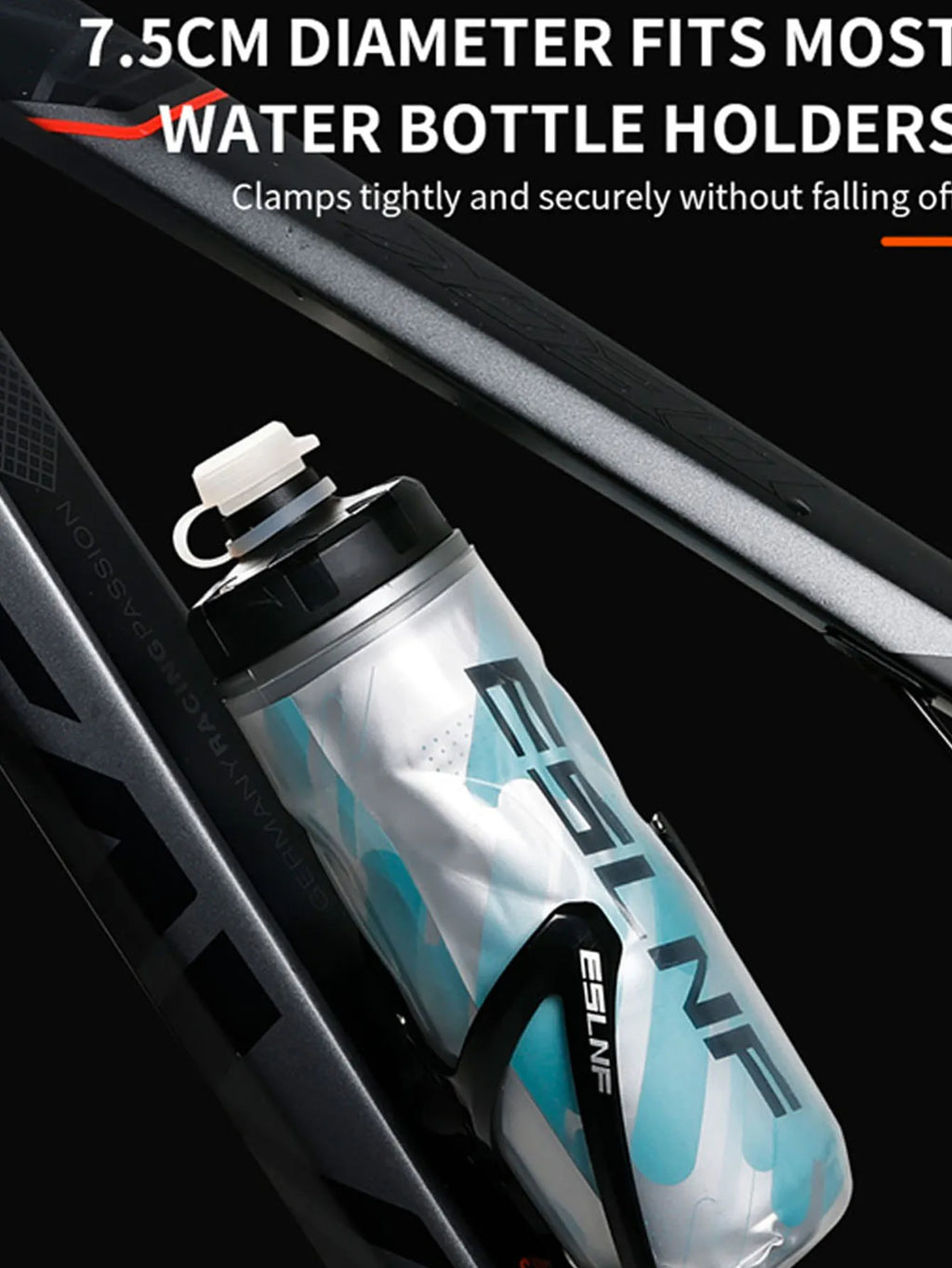 610ml Lightweight Cycling Water Bottle – Insulated MTB & Road Bike Squeeze Bottle, BPA-Free