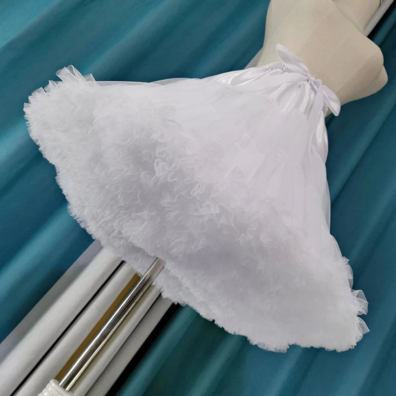 Lolita Petticoat Crinoline Tutu Skirt — Puffy Cancan Underskirt for Wedding & Cosplay Dresses