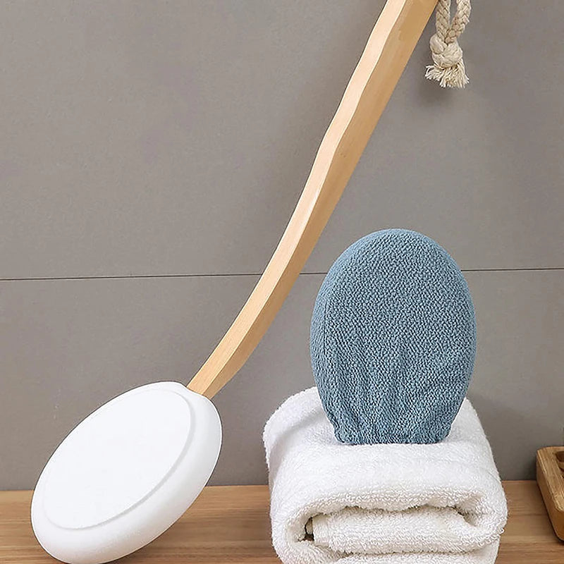 Long Handle Shower Body Brush Scrubber – Multi-Function Sunscreen Applicator & Cleaner Brush