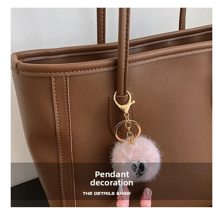 FXZLLQ Korean Style PU Leather Underarm Tote Shoulder Bag – Versatile Casual Handbag for Women Daily Use