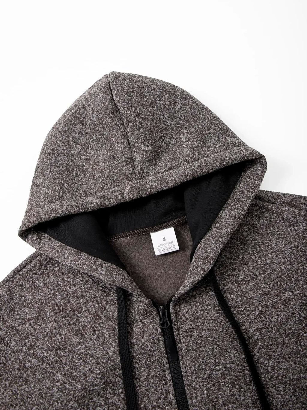 Men's Fleece Zip-Up Hoodie Jacket – Warm Knit Outerwear, S–3XL, 6 Colors