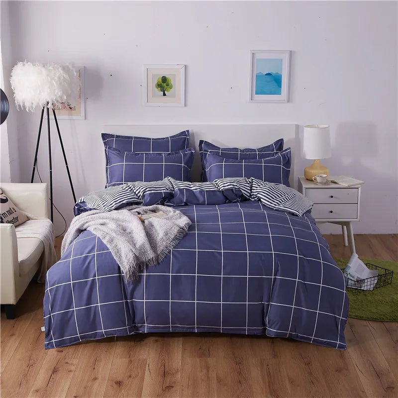 Cartoon Print Duvet Cover Set – Skin-Friendly 400TC Polyester, 3-Piece with 2 Pillowcases, 20 Designs & 4 Sizes