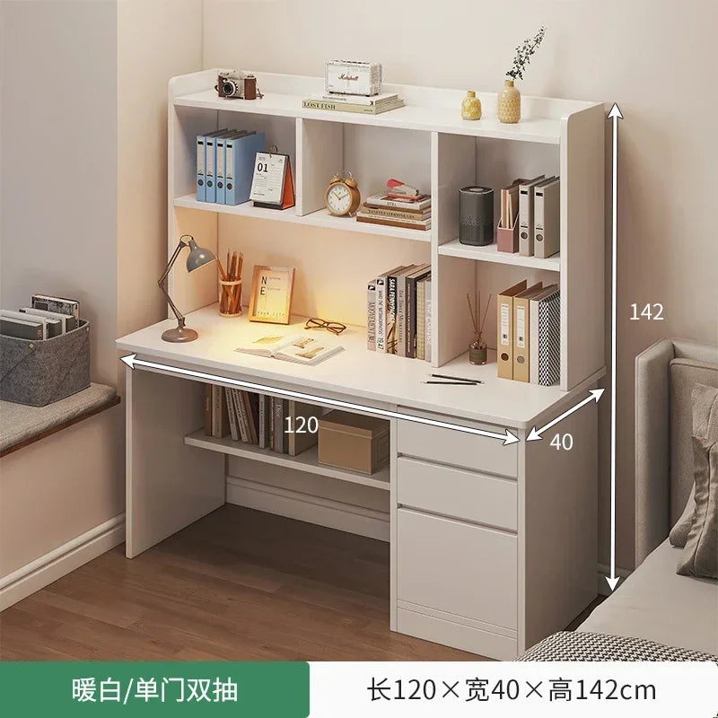 Simple Modern Computer Desk — Student Writing & Home Office Workbench, Multiple Configurations