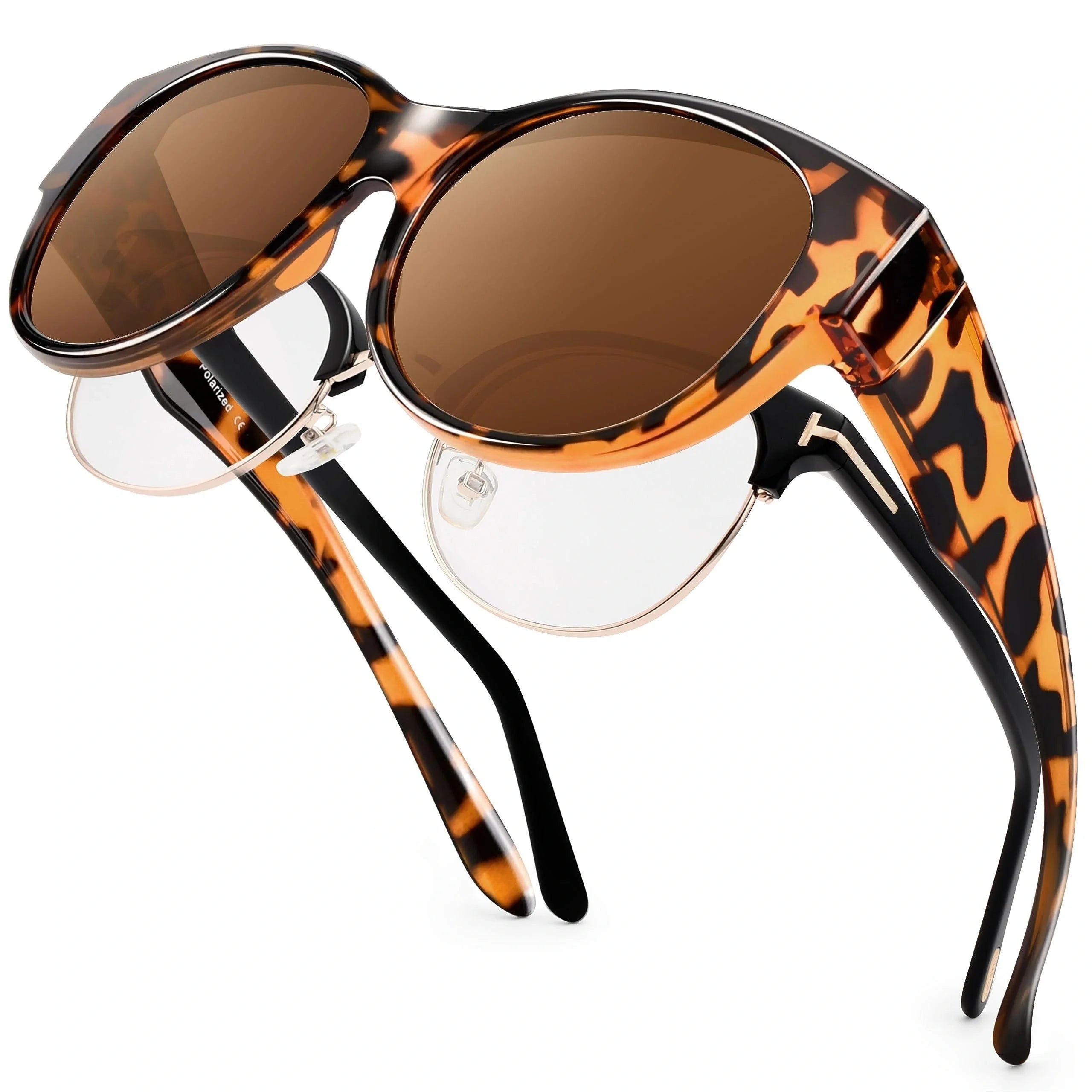 Polarized Fit-Over Sunglasses | Lightweight Over-Glasses UV Protection for Women