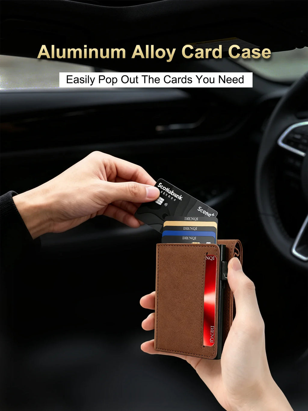 RFID Blocking Credit Card Holder Wallet for Men – Hardcase Smart Wallet with ID Slot