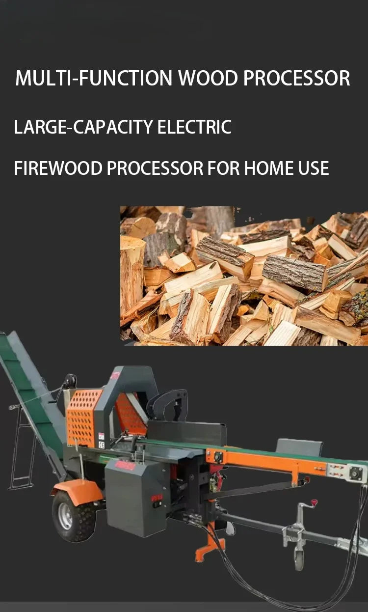 2-in-1 Hydraulic Log Splitter & Firewood Processor – 13.5HP Gas, 5m³/H for Home & Commercial