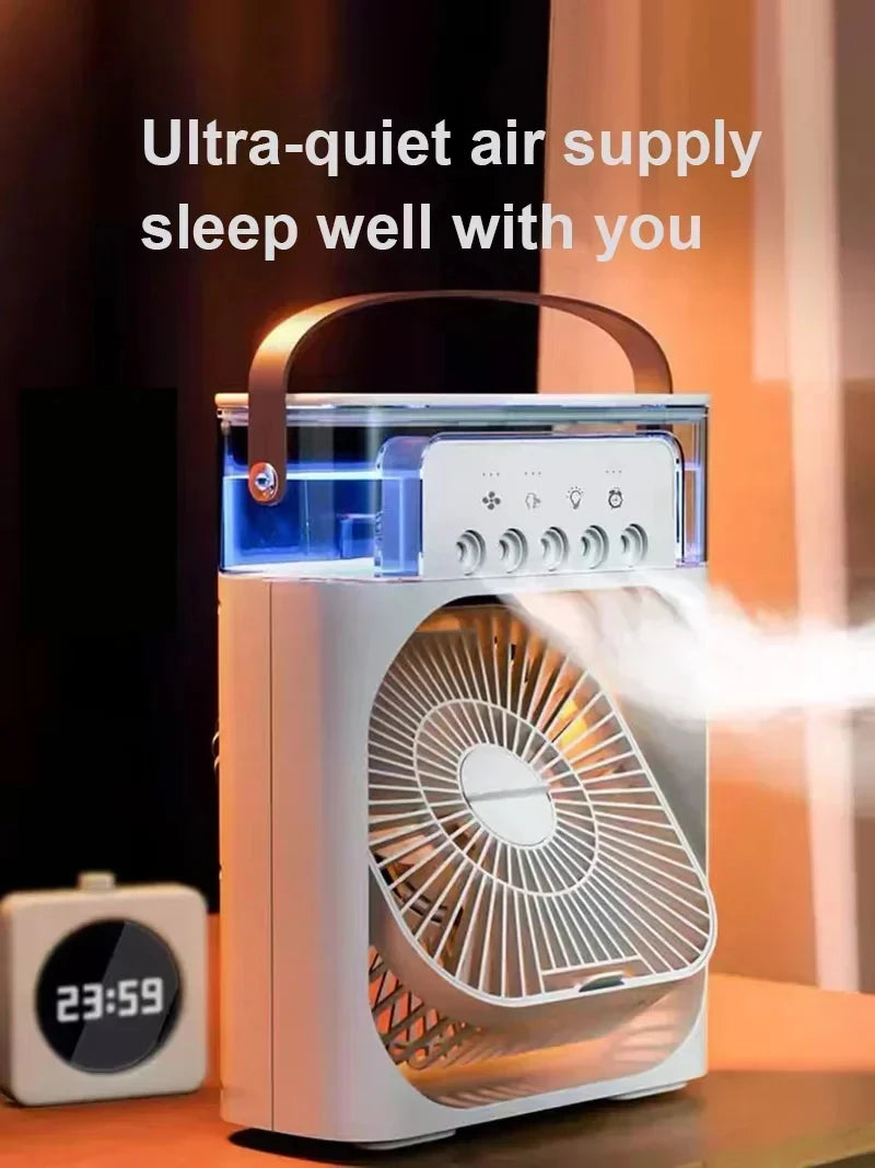 3-in-1 Portable Air Cooler — Fan, Air Conditioner & LED Humidifier for Home & Office
