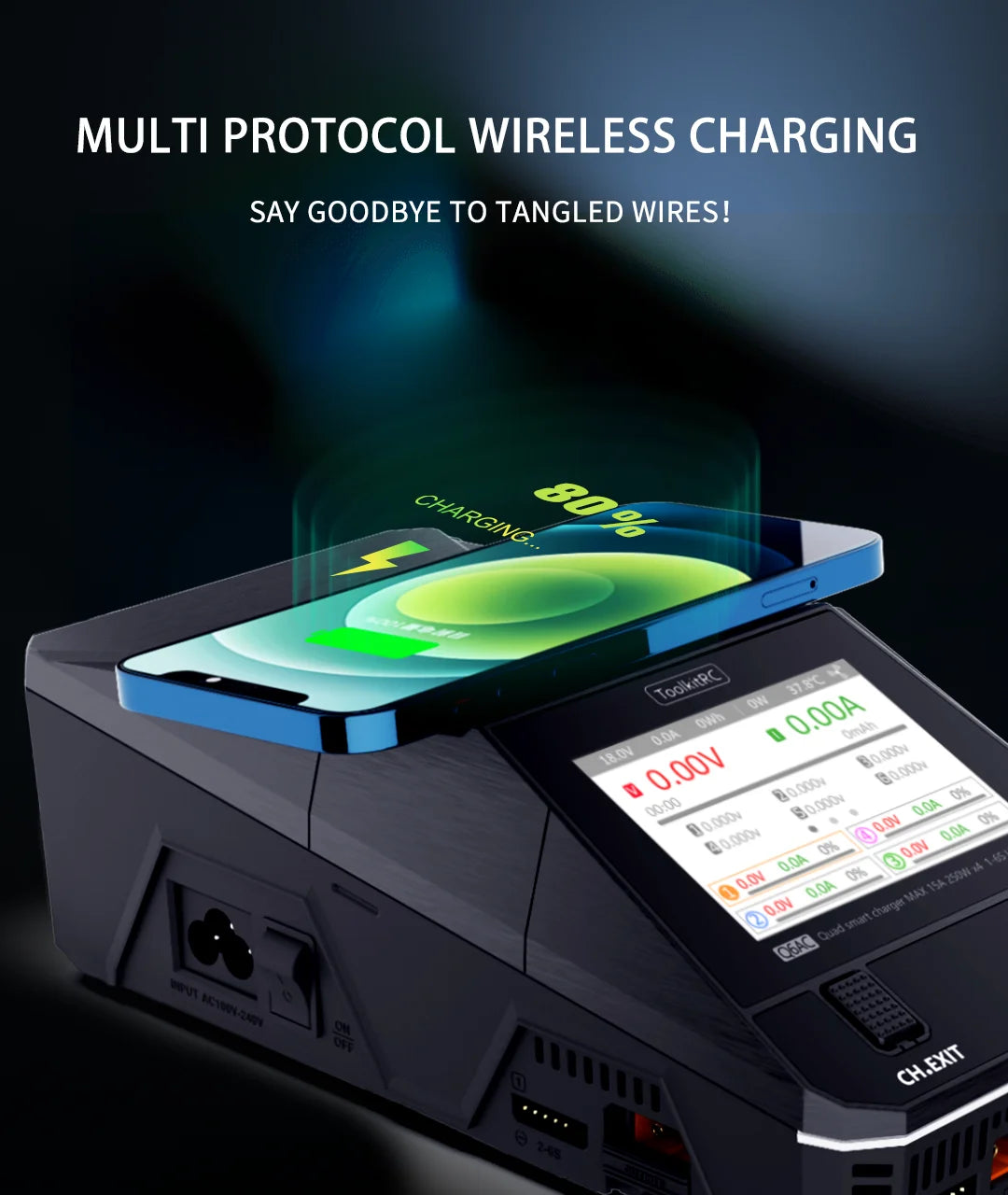 ToolkitRC Q6AC Multi-Chemistry Battery Charger — LiPo, LiFePO4, NiMH & Lead-Acid