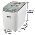 15-in-1 Automatic Bread Maker — 2/3 lb Dough Machine, Nonstick Ceramic Pan, Gluten-Free Setting