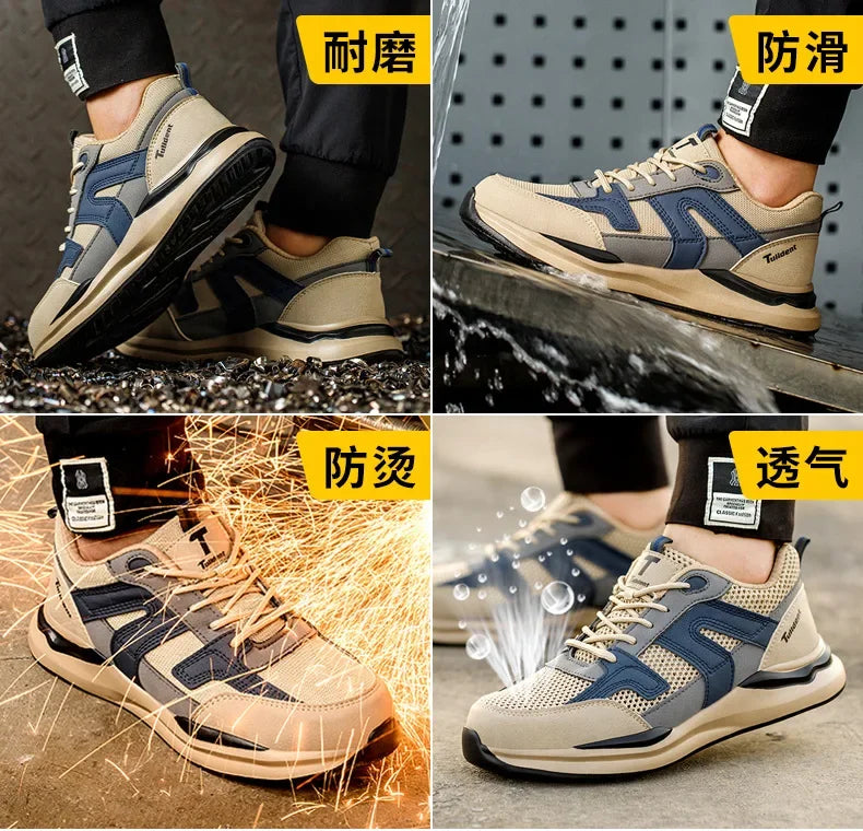Men's Steel Toe Safety Work Sneakers — Puncture-Proof