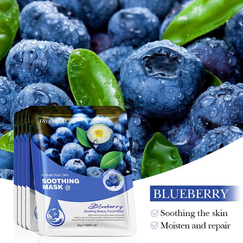 Fruit Facial Sheet Masks — Moisturizing 10 Pack