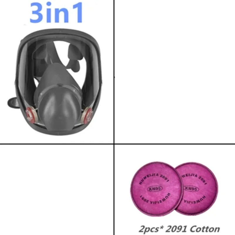 Anti-Fog Full Face Industrial Painting Respirator