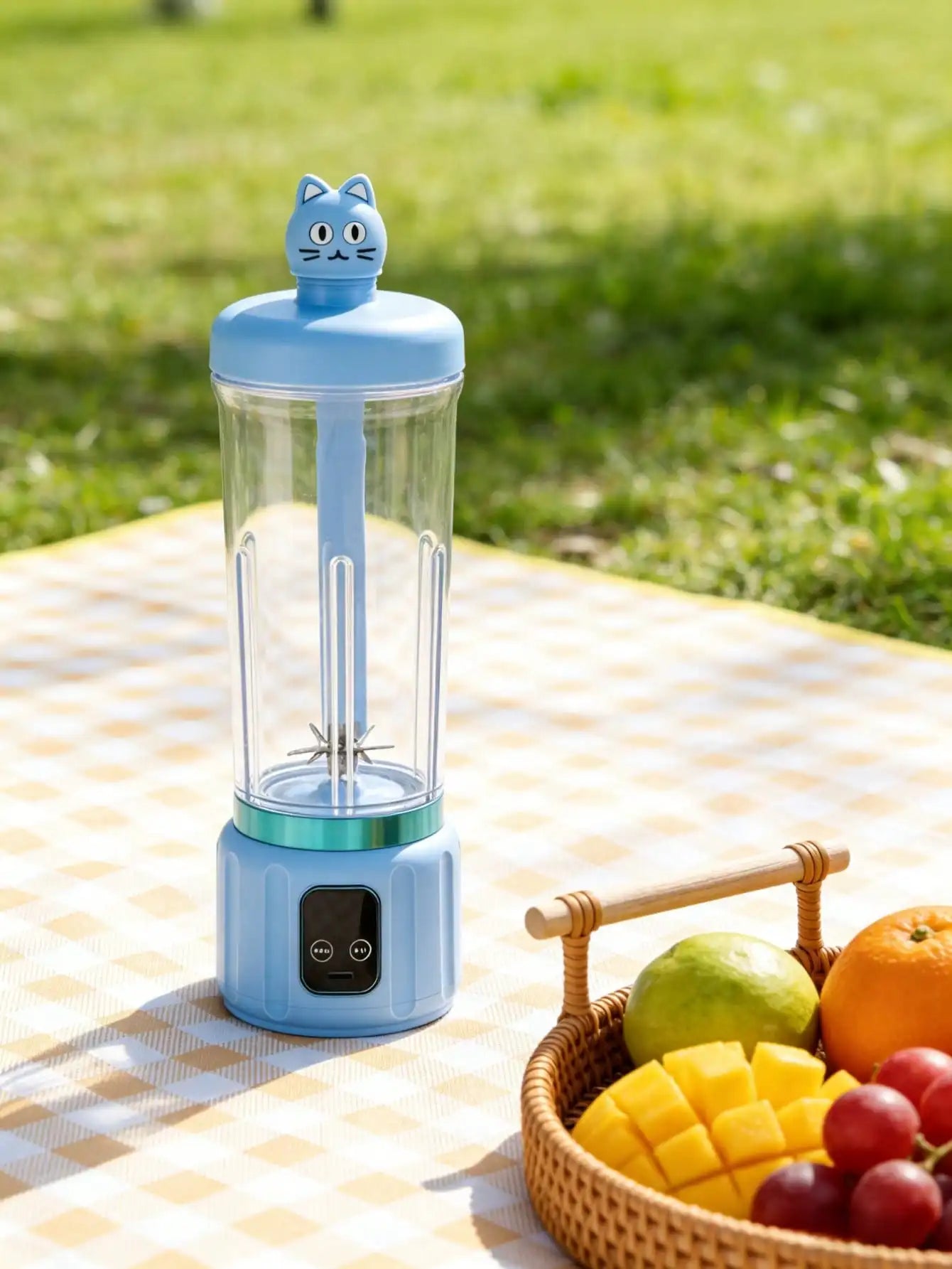 12-Blade Portable USB Juicer 500ML — Mini Personal Blender for Smoothies & Shakes