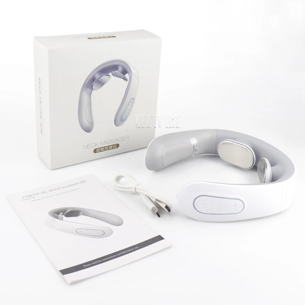 TENS Pulse Neck & Shoulder Massager – Cervical Muscle Relief with EMS & Heat