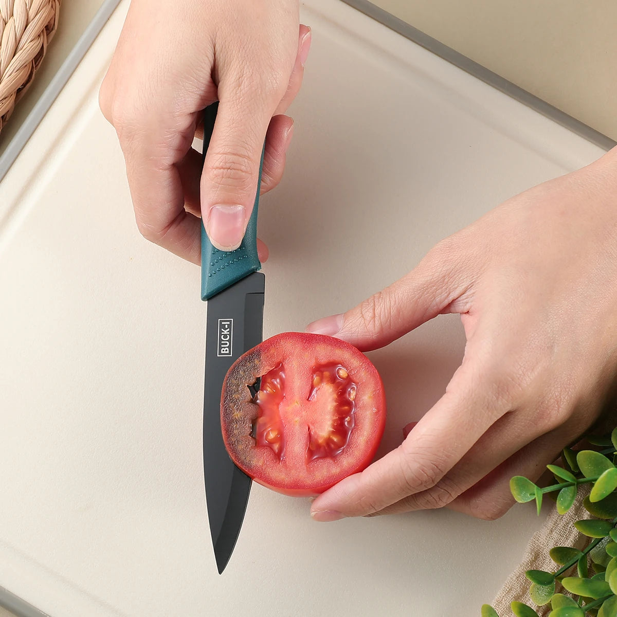 Kitchen Knife Set with Covers – Utility, Chef & Fruit Knife for Cutting Meat, Vegetables & More