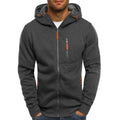Men's Zip Hooded Sweatshirt Jacket — Casual Everyday Zip-Up Hoodie