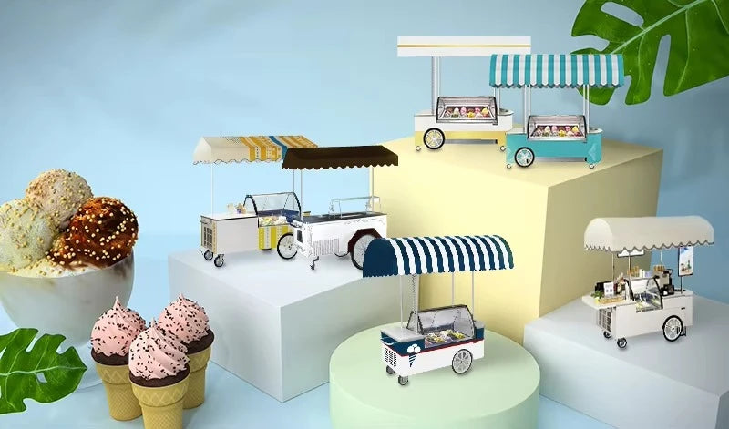 Bicycle Ice Cream Cart for Sale – Mobile Roll Ice Cream Food Cart