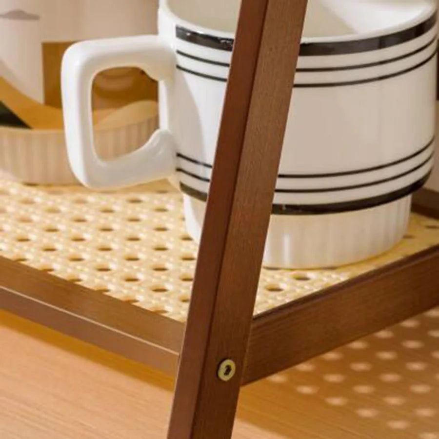 2-Layer Bamboo Coffee Cup Holder & Countertop Organizer Shelf