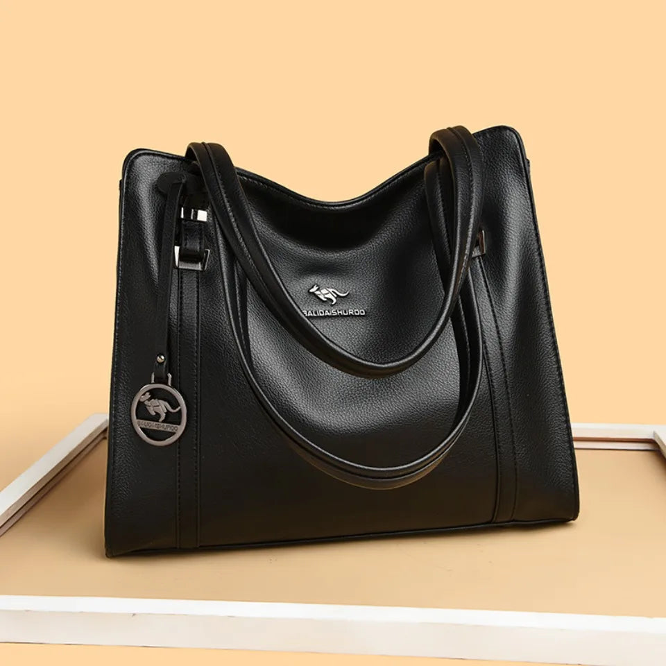 Luxury Soft PU Leather Tote Bag – Large Capacity Sequin Crossbody Shoulder Bag for Women