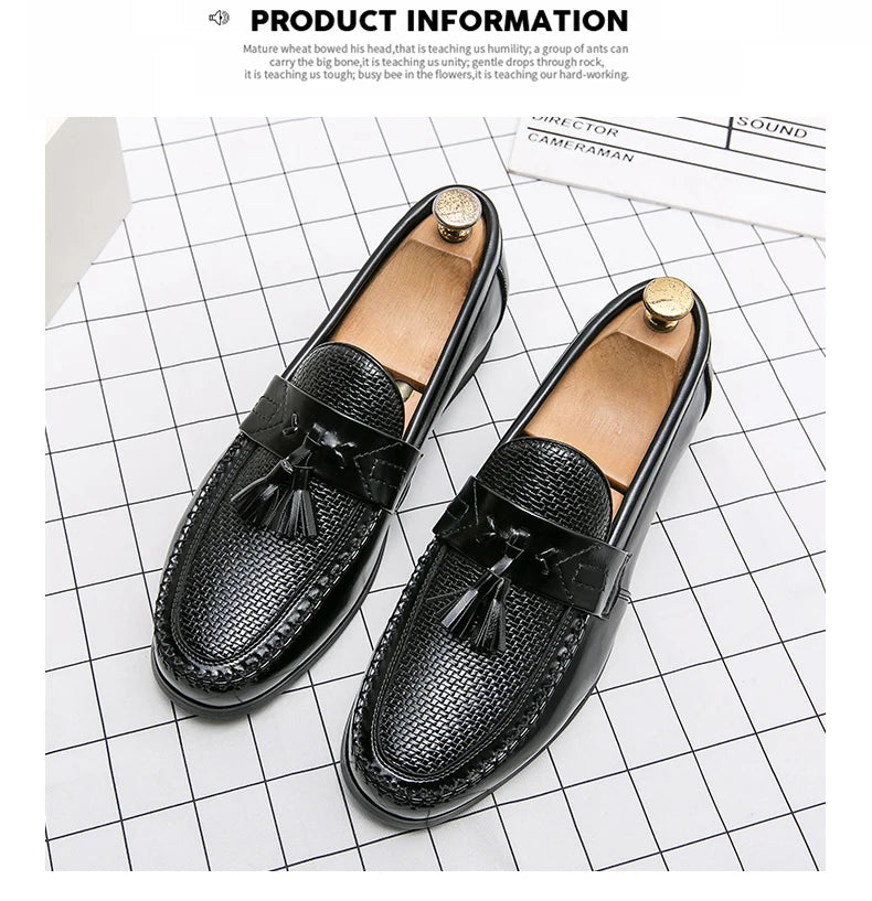 Men's Pointed-Toe Slip-On Dress Loafers