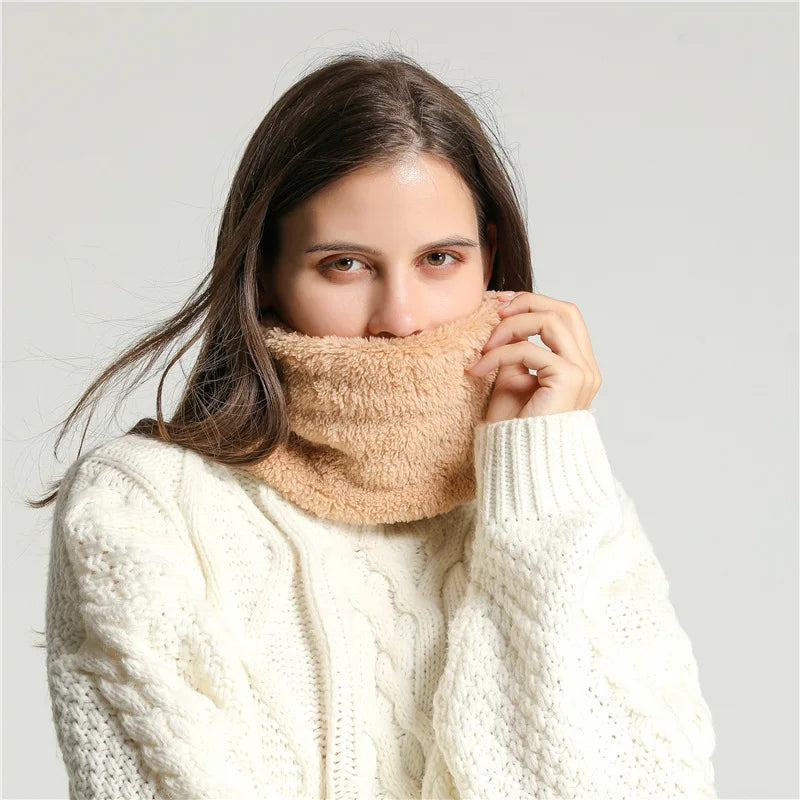 Winter Plush Ring Scarf — Warm Neck Warmer Unisex