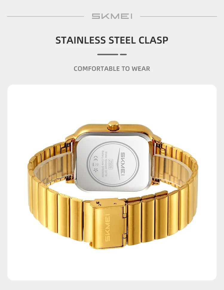 SKMEI Men's Luxury Business Quartz Watch | Waterproof Calendar Week Display Casual Wristwatch