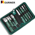 6-9 Piece Manicure Set with Leather Case – Professional Stainless Steel Nail Clipper & Foot Care Kit