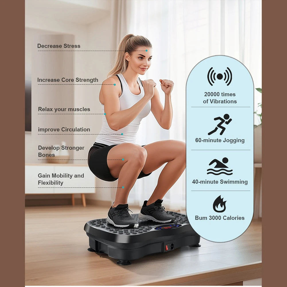 Fat Shaking Bluetooth Full Body Vibration Machine — Adjustable Speed Home Training Platform