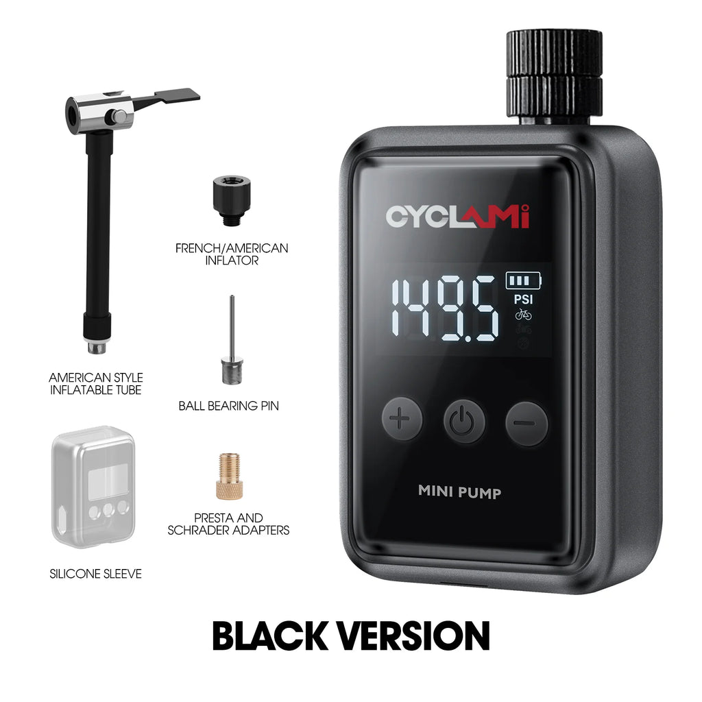 Portable Electric Bike Pump for Presta and Schrader Valves