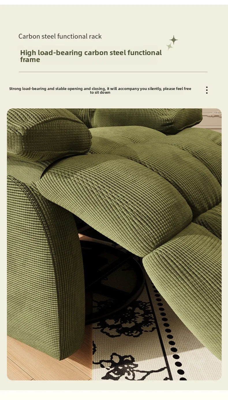 Five-Position Fabric Lounge Chair with Padded Arms