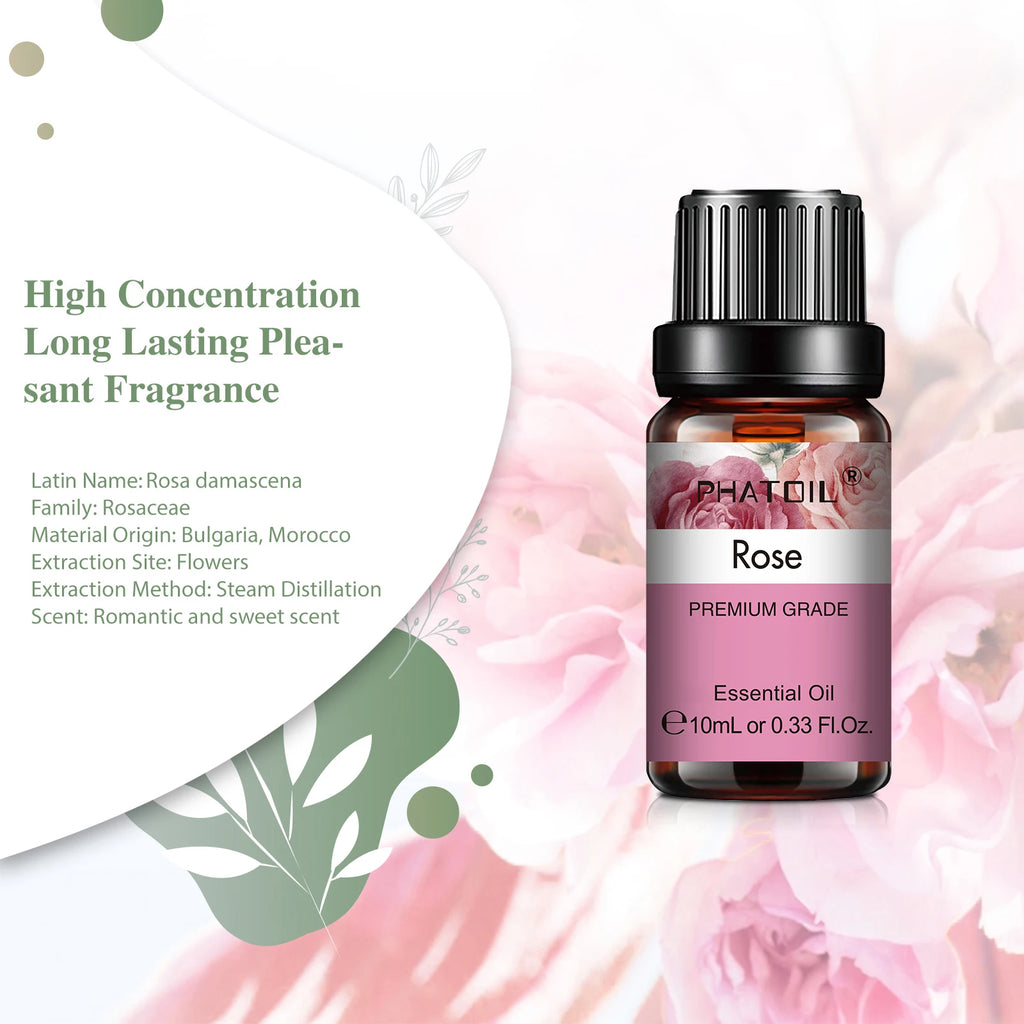 Pure Plant Essential Oil 10ml – Aromatherapy Oil for Diffusers, Humidifiers & DIY, 37 Scents